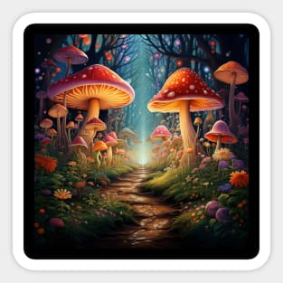 Mushroom Design Sticker